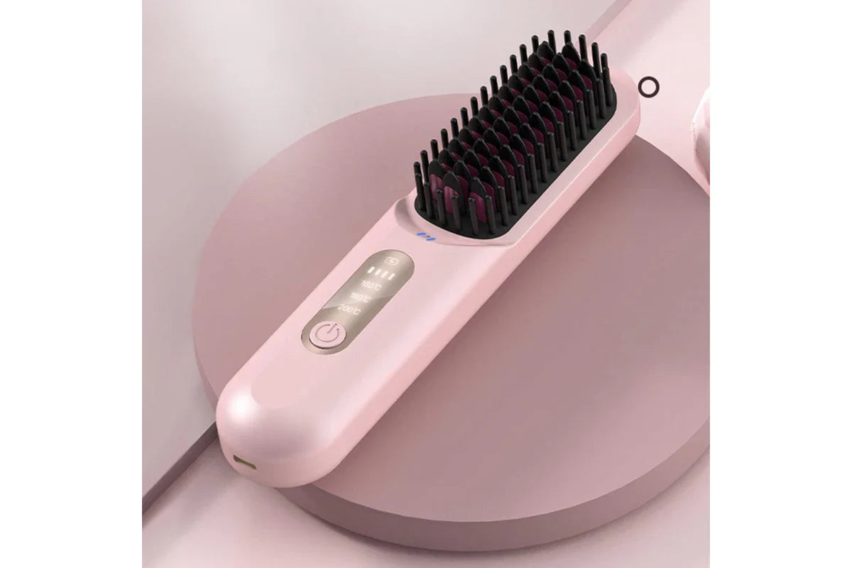 SmoothGlow Hair Straightening Comb — Heated Ionic Brush