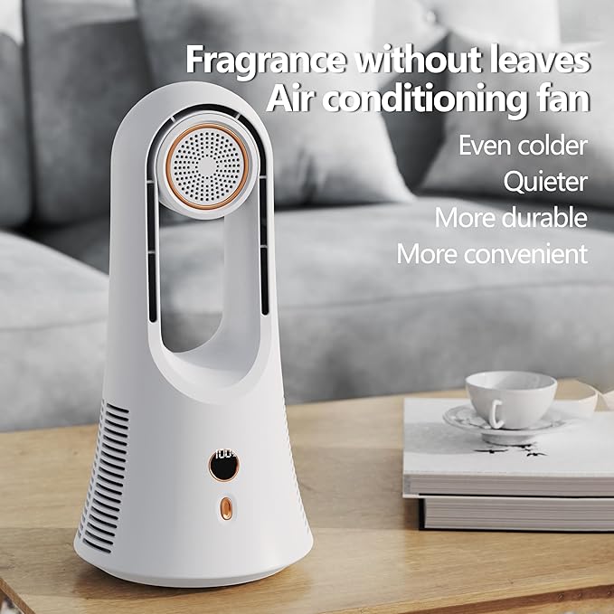 Portable Fragrance Cooling Fan — Scented Breeze, Rechargeable