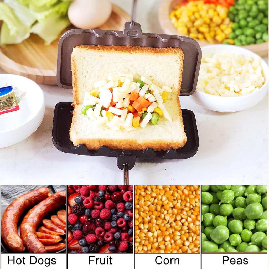 Sandwich pan making a grilled cheese toastie